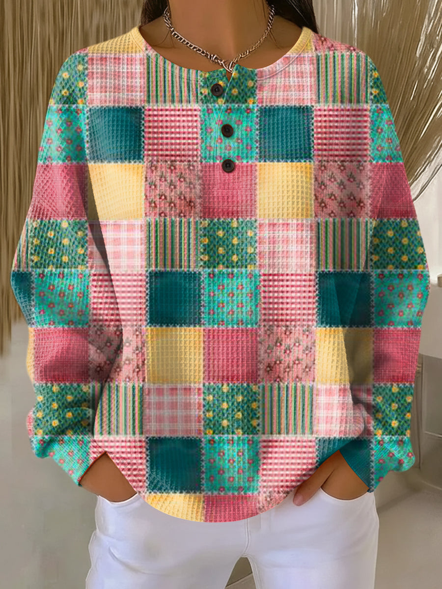 Agnes | Maglione Patchwork a Quadri