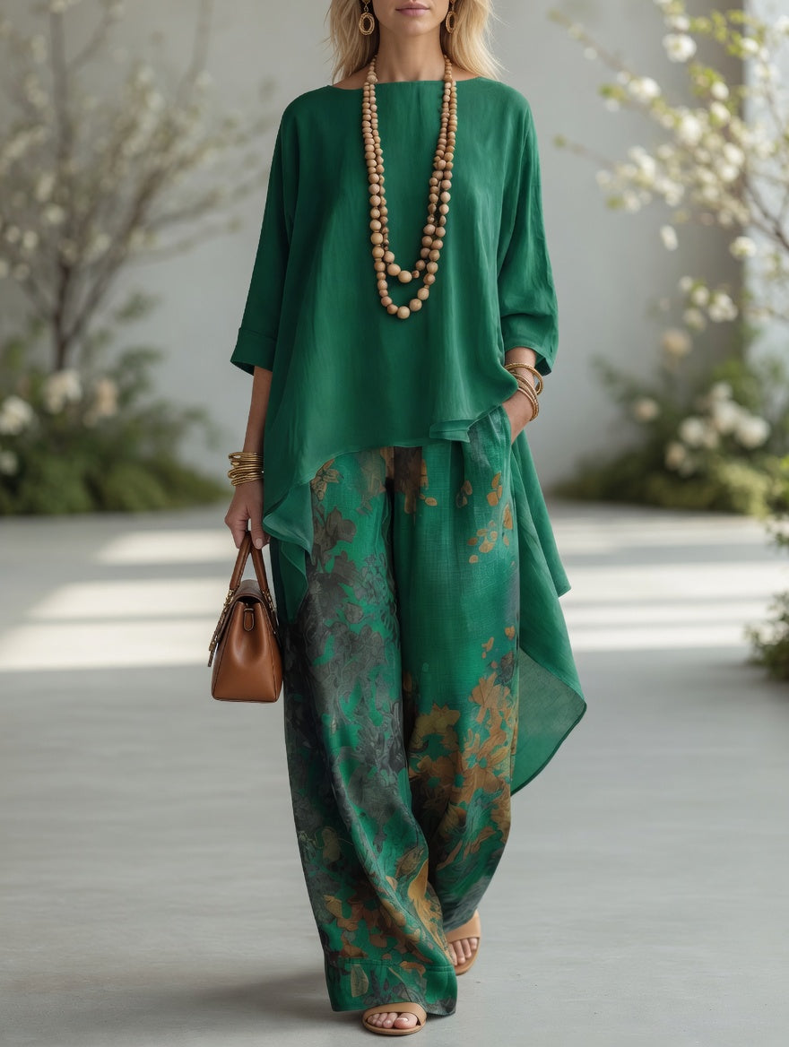 Ilaria | Completo Vintage Stampa Botanica