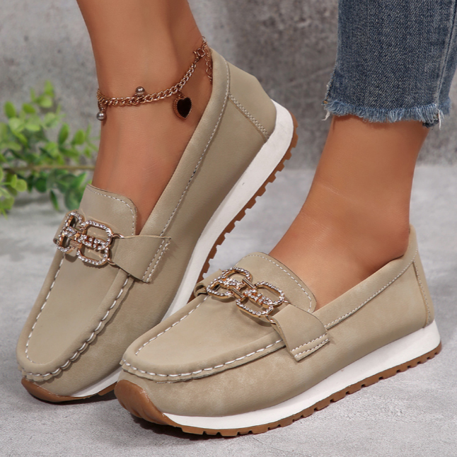 Erminia | Mocassino Chic con Fibbia Gioiello