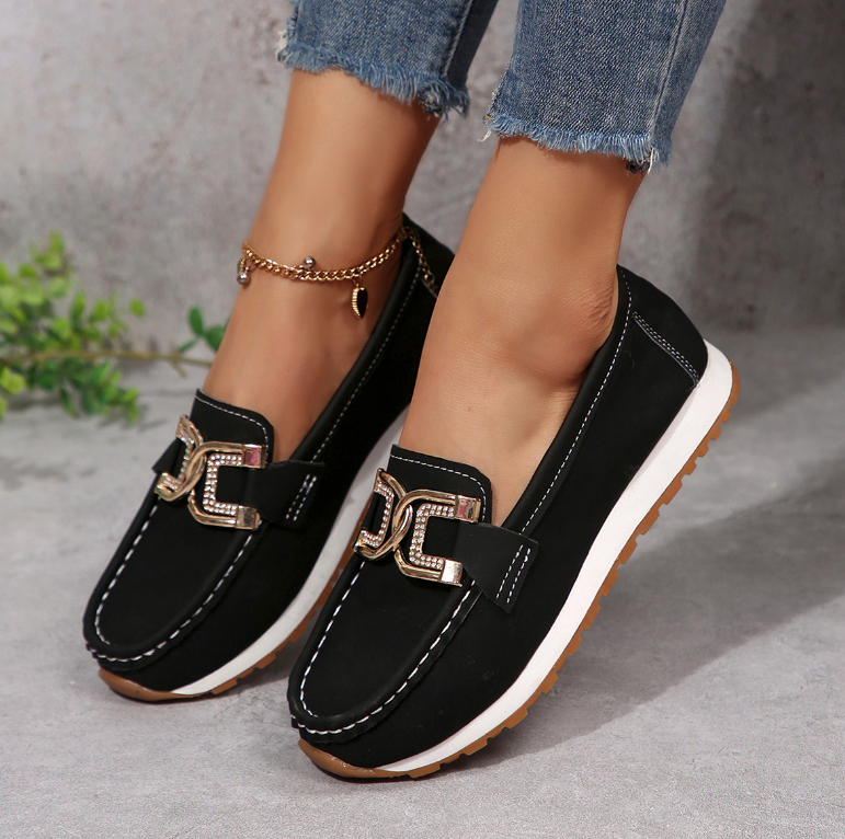 Erminia | Mocassino Chic con Fibbia Gioiello