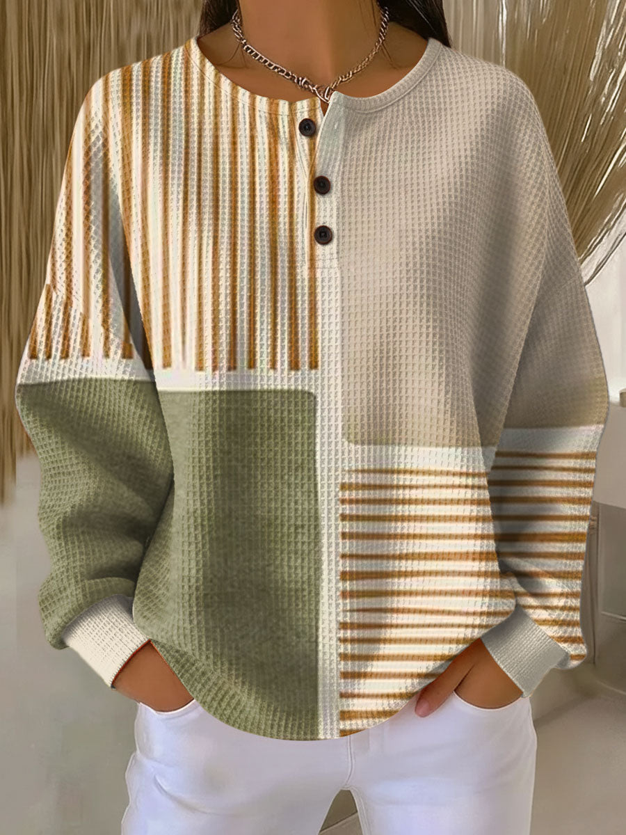 Luna | Maglione a Blocchi di Colore con Righe