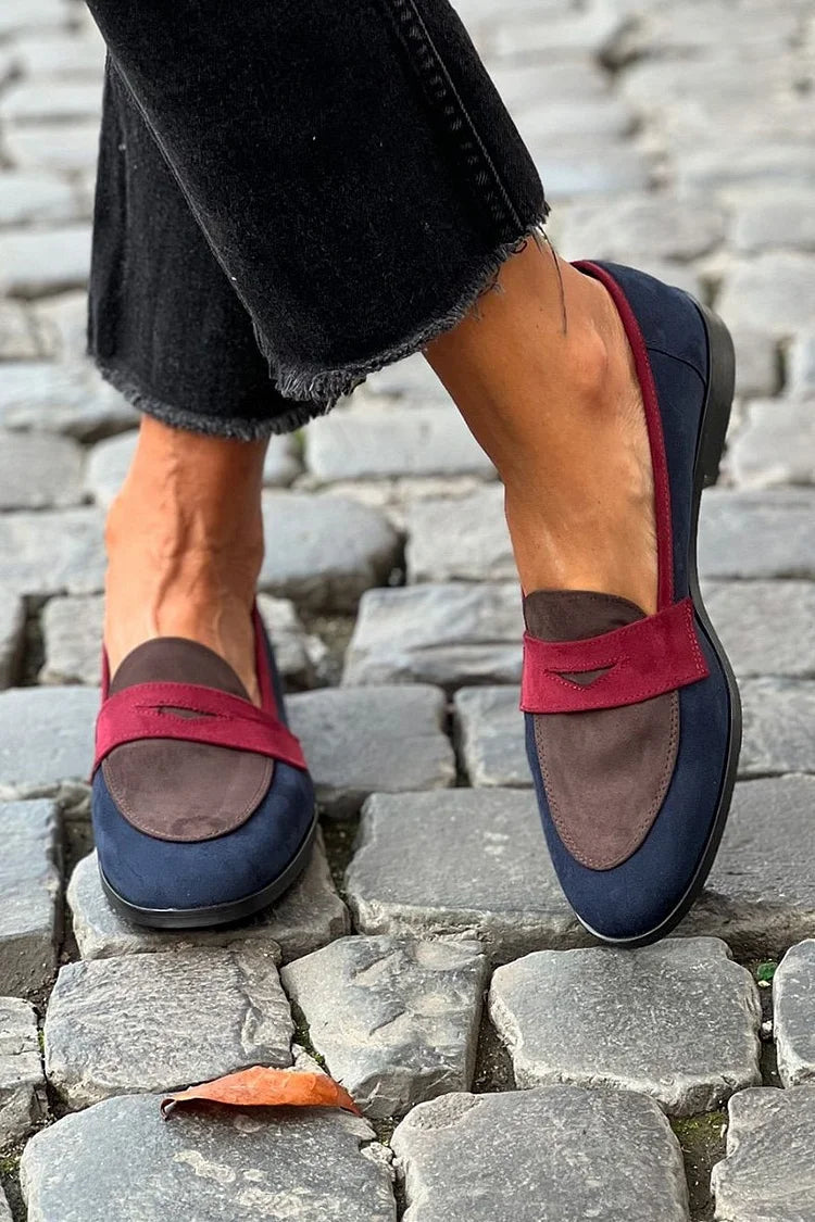 Marina | Mocassino Color Block Blu Navy