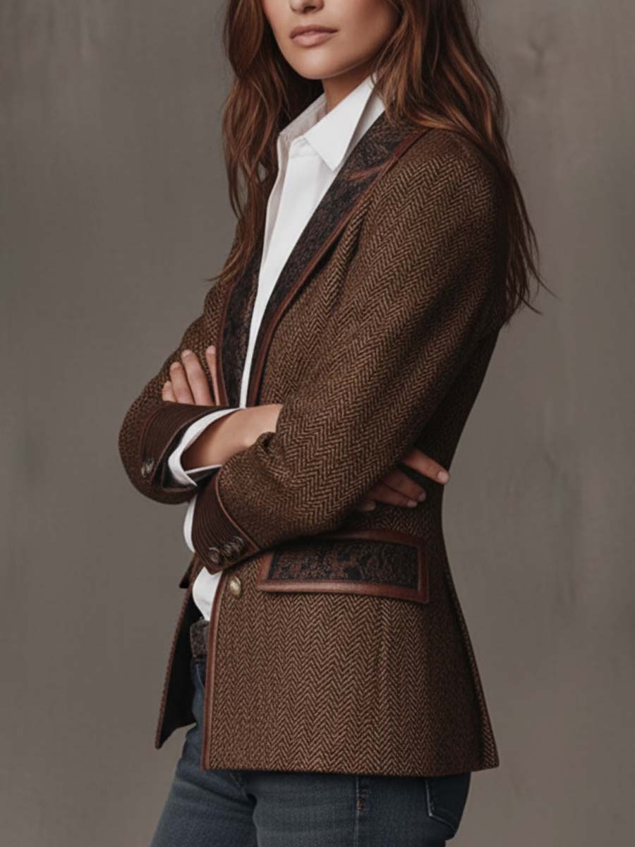 Arabella | Blazer a Pannelli Chevron