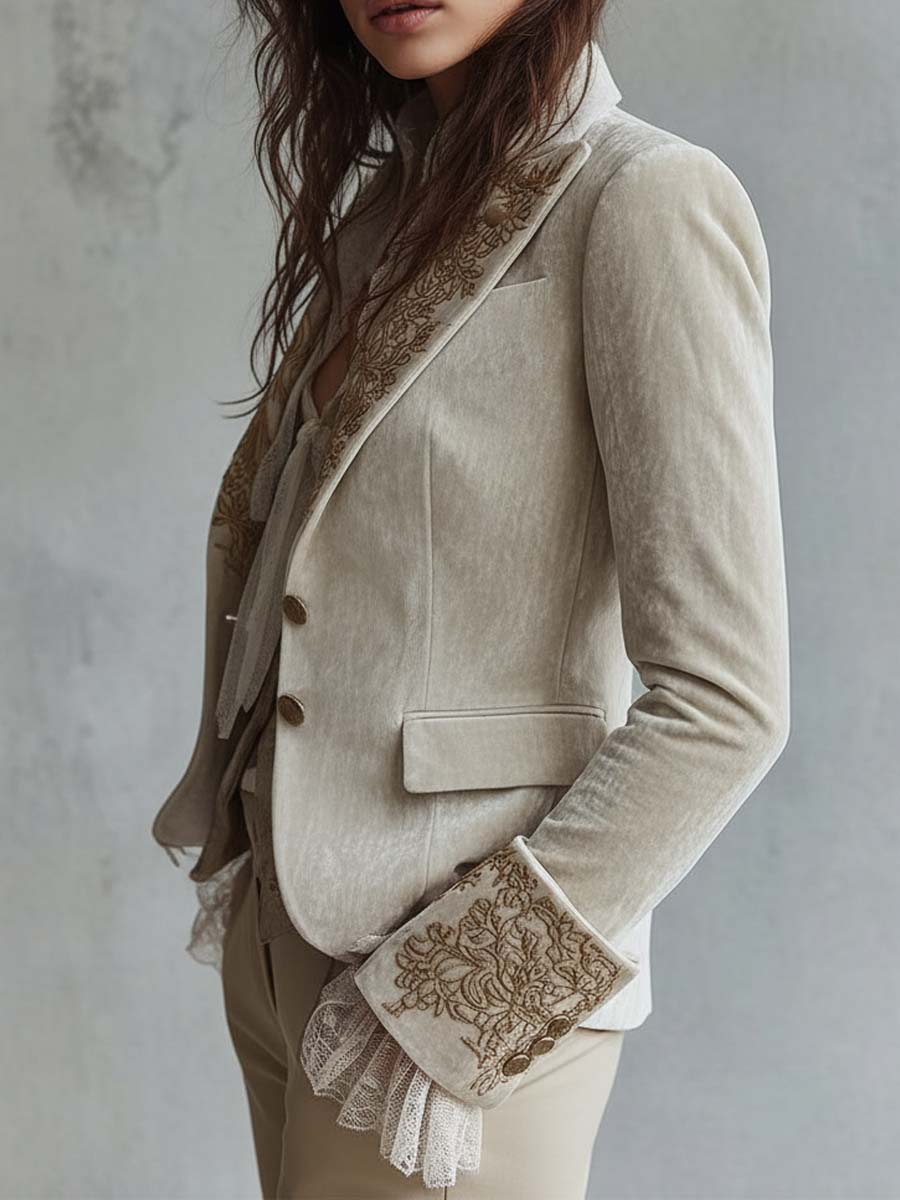 Genevieve | Blazer Ricamato Avorio