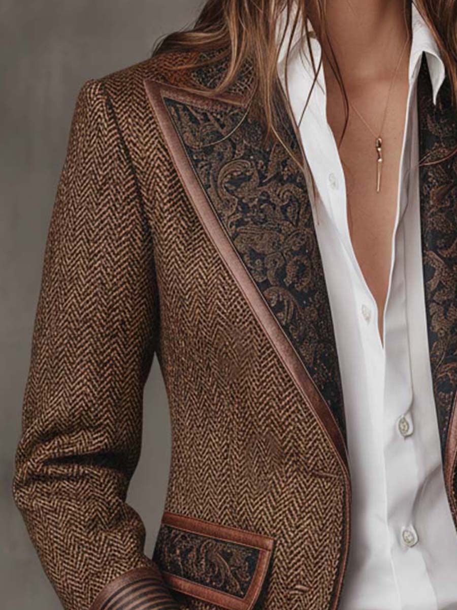 Arabella | Blazer a Pannelli Chevron