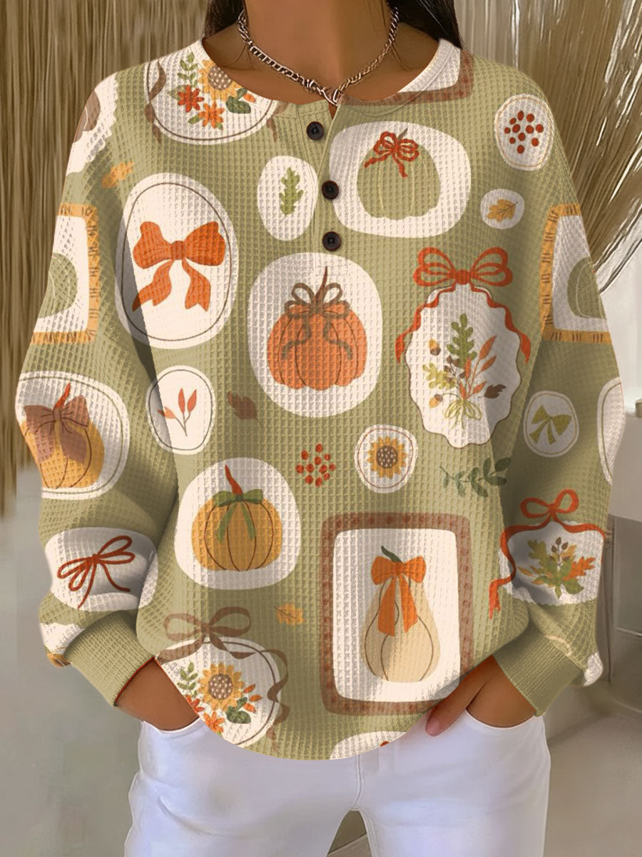 Freja | Maglione con Zucche e Fiocchi