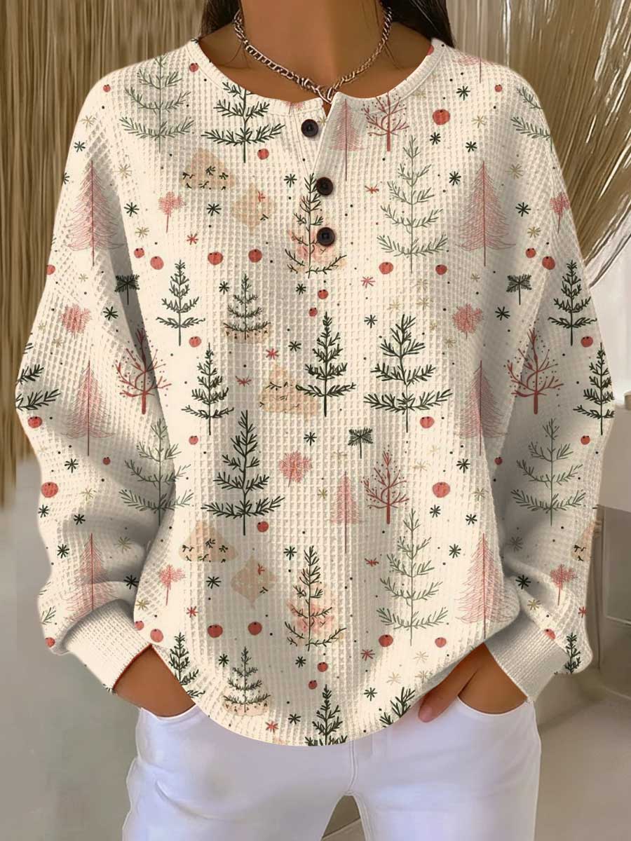 Mathilde | Maglione Panna con Alberelli