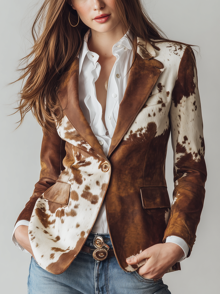 Clementine | Blazer Stampa Animalier Vintage