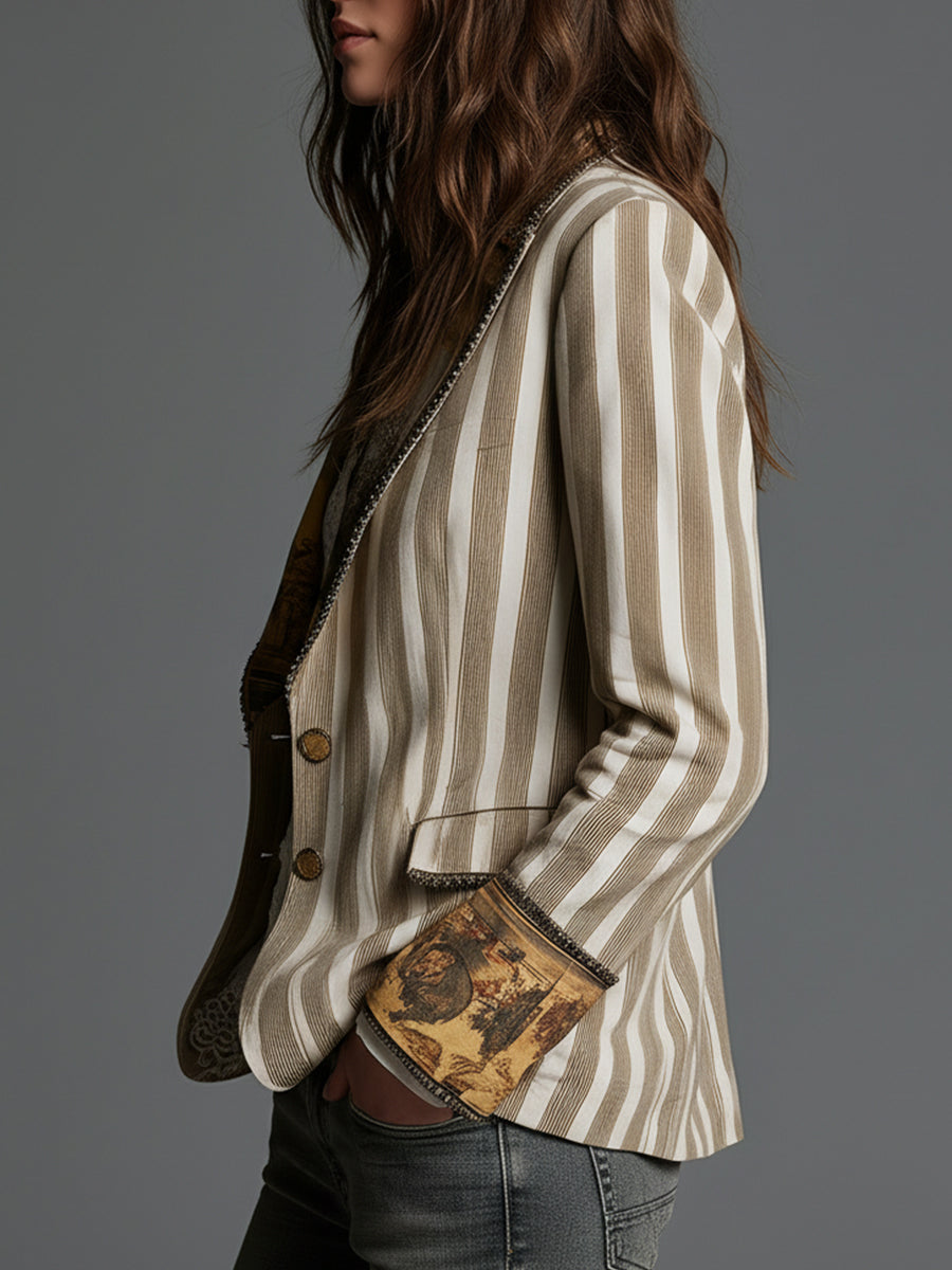 Rosalind | Blazer a Righe Bohémien