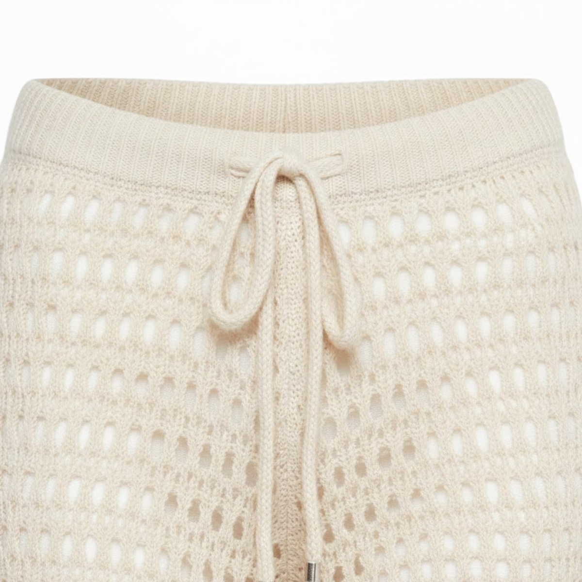 Pantalone da Spiaggia in Maglia Traforata da Donna con Vita Elastica