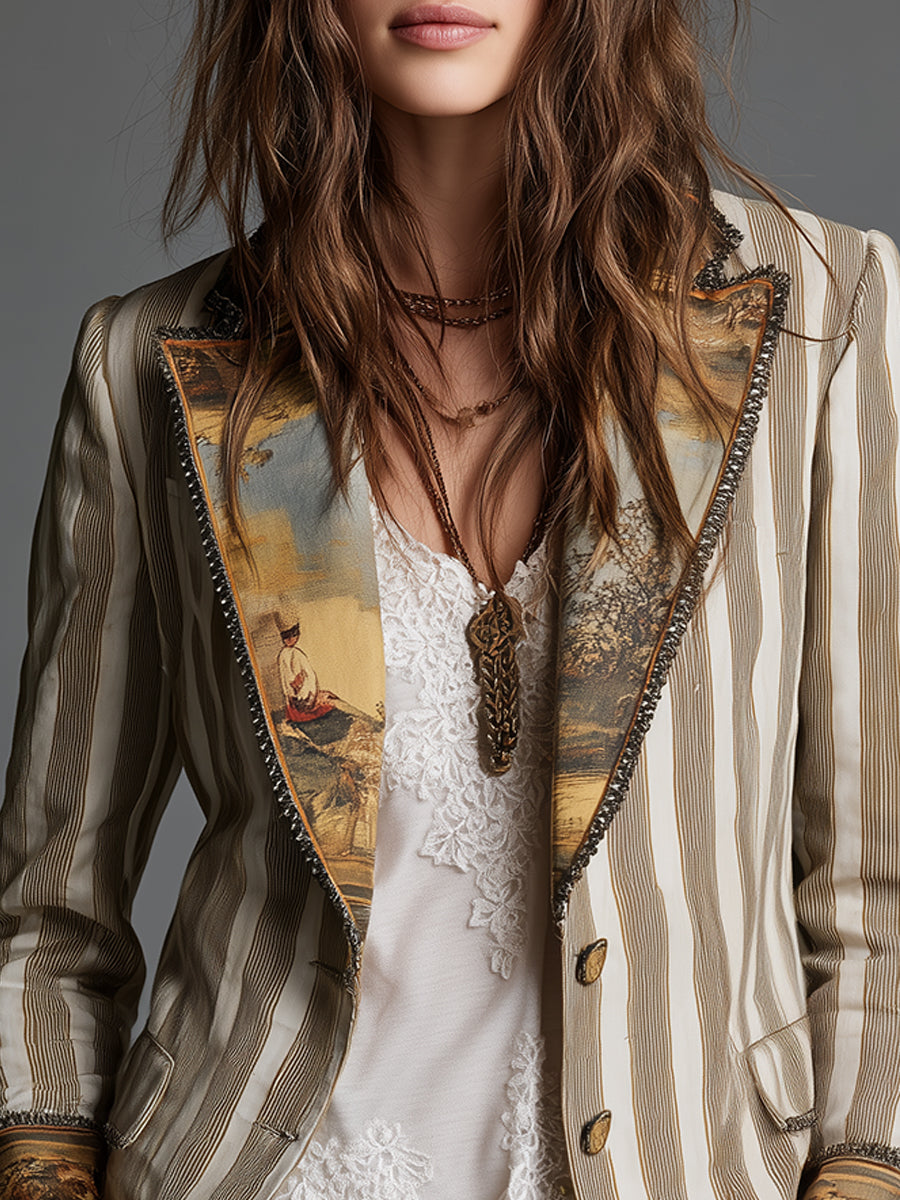Rosalind | Blazer a Righe Bohémien