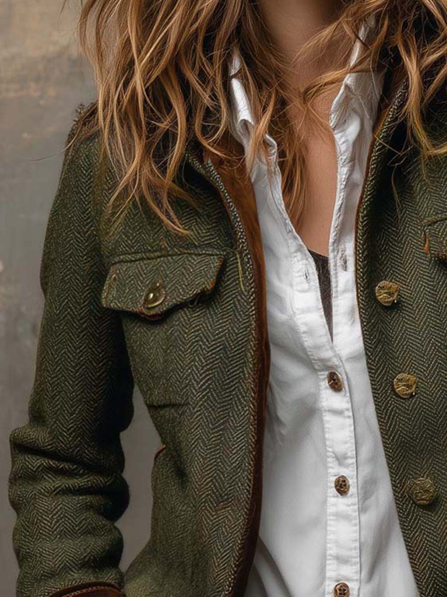 Vivienne | Blazer a Righe con Bordo Contrastante