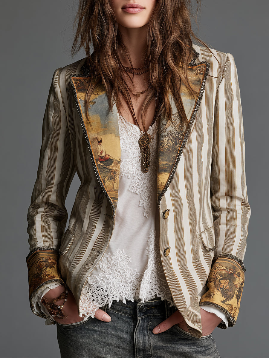 Rosalind | Blazer a Righe Bohémien