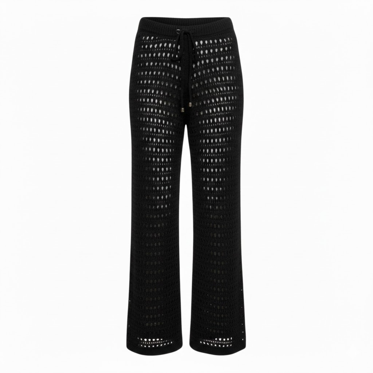 Pantalone da Spiaggia in Maglia Traforata da Donna con Vita Elastica