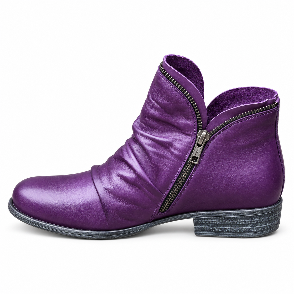 Melinda | Stivaletti arricciati con zip