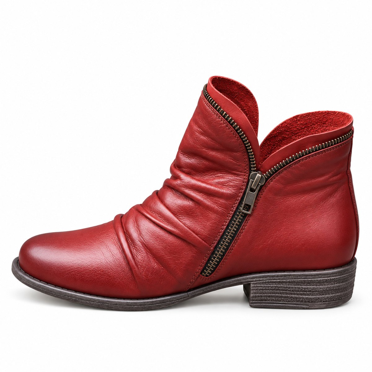 Melinda | Stivaletti arricciati con zip