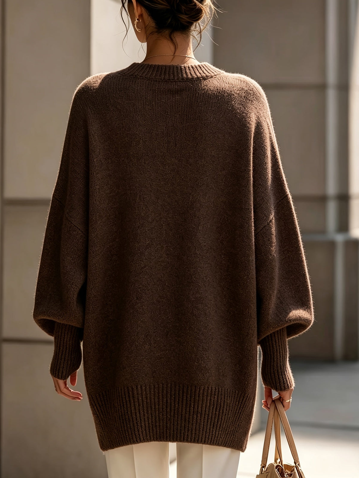 Maris | Maglione Oversize con Orlo Asimmetrico