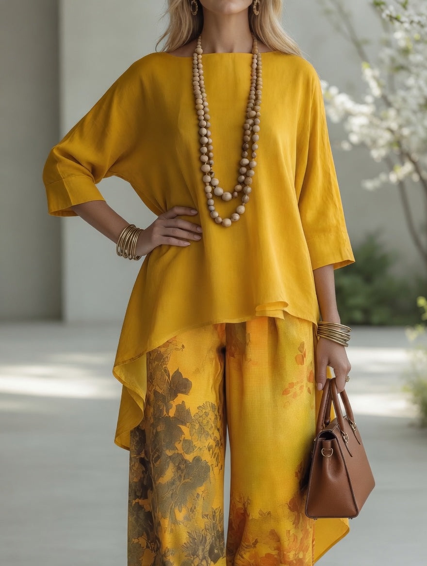Ilaria | Completo Vintage Stampa Botanica