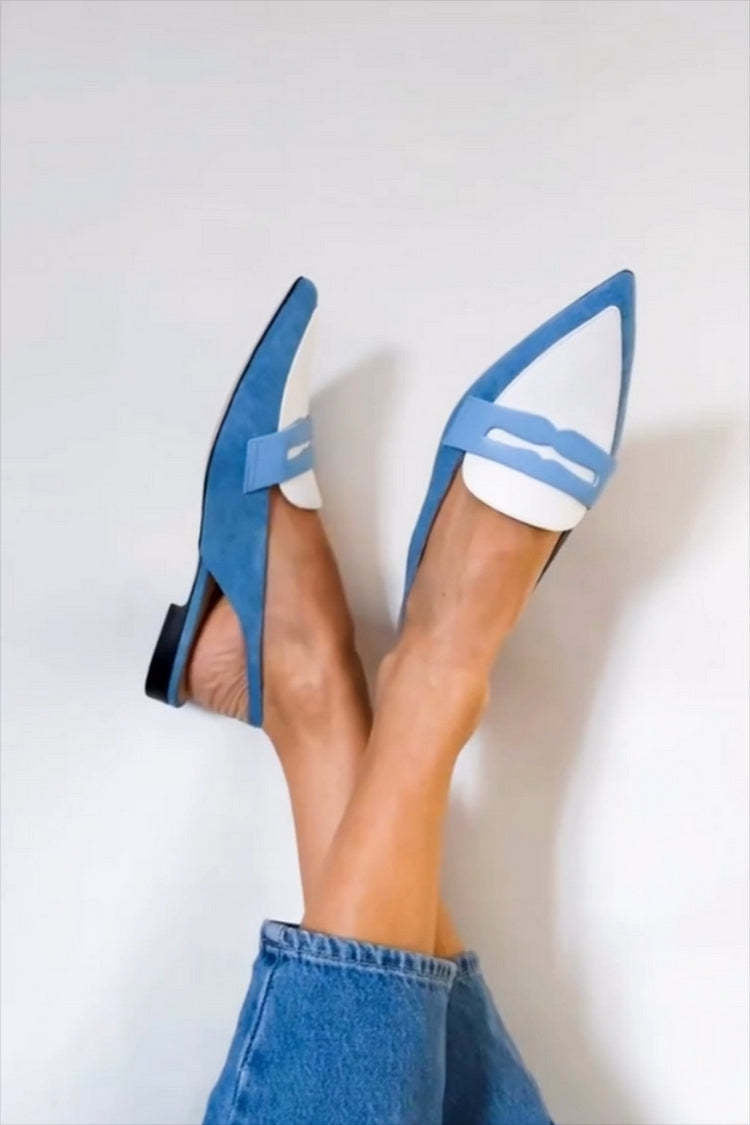 Giacinta | Mocassino Slingback Azzurro