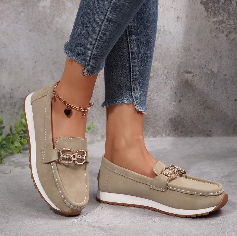 Erminia | Mocassino Chic con Fibbia Gioiello