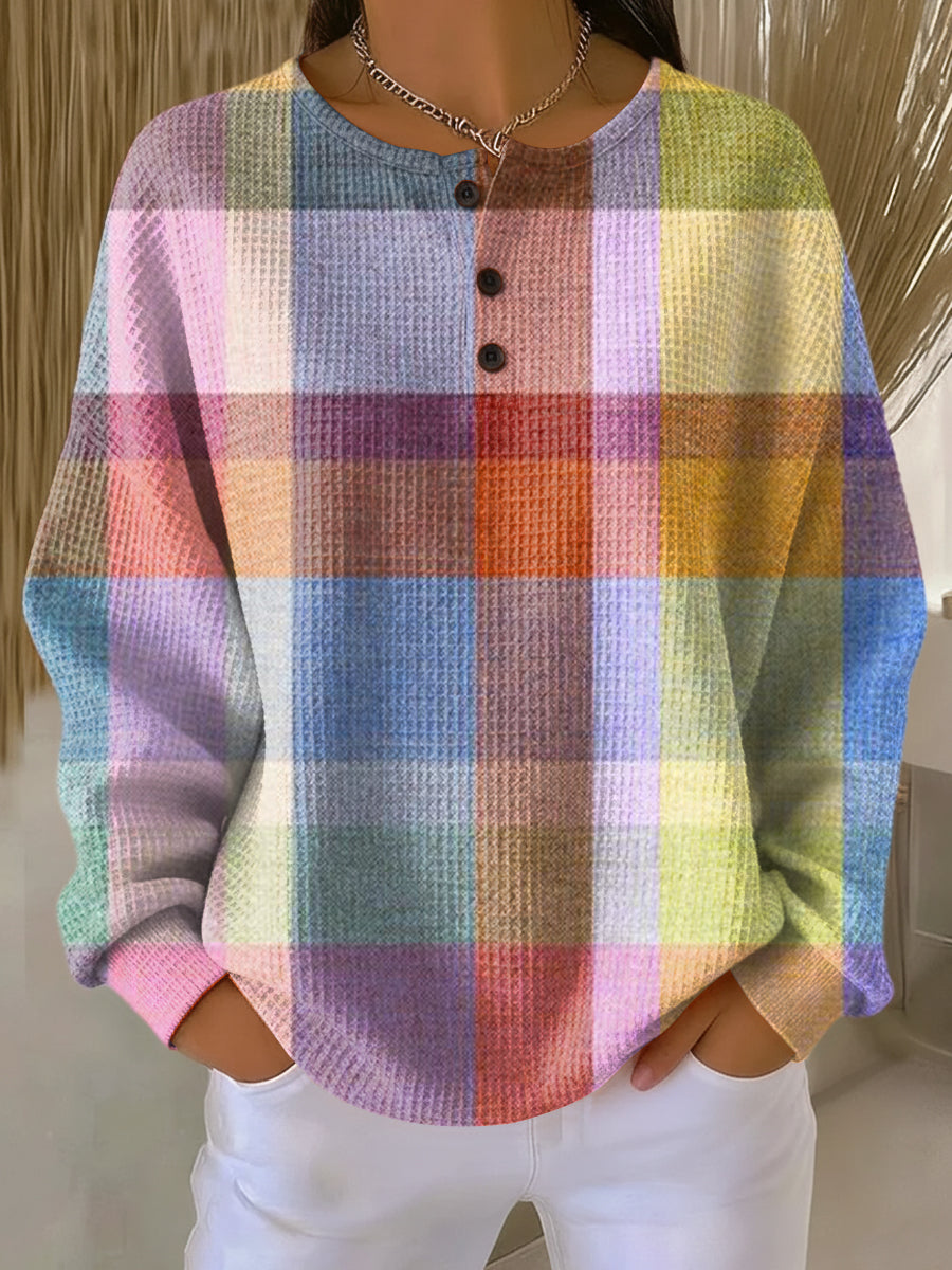 Astrid | Maglione a Quadri Pastello