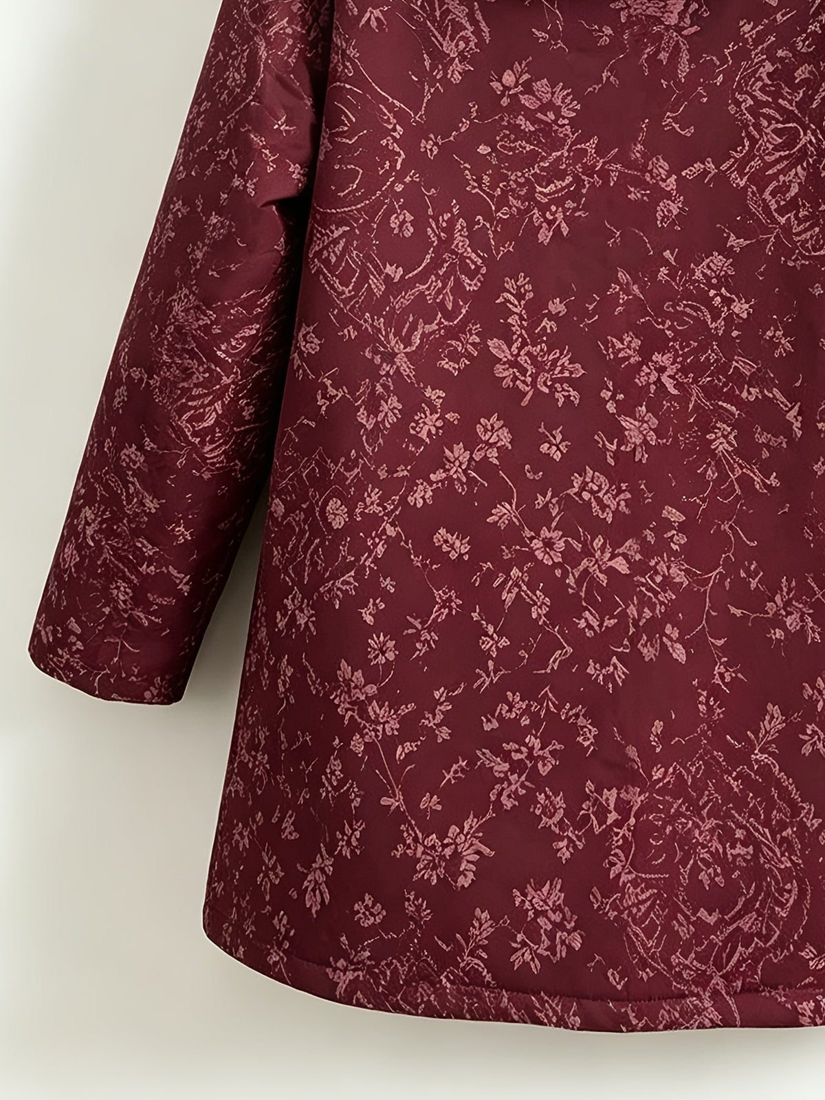 Rosemary | Cappotto Floreale con Cappuccio e Pile