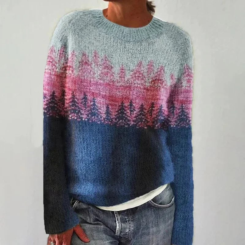 Avery | Maglione Foresta Incantata Rosa e Blu