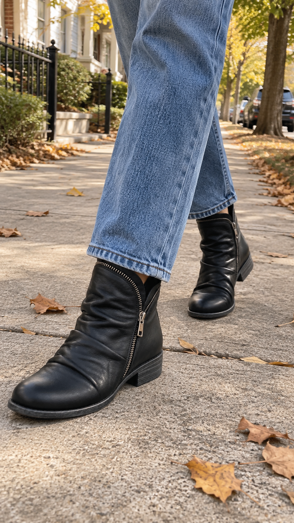 Melinda | Stivaletti arricciati con zip