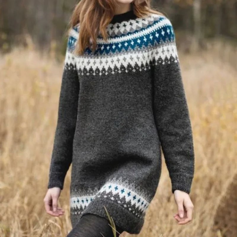 Althea | Maglione Lungo Nordico Antracite
