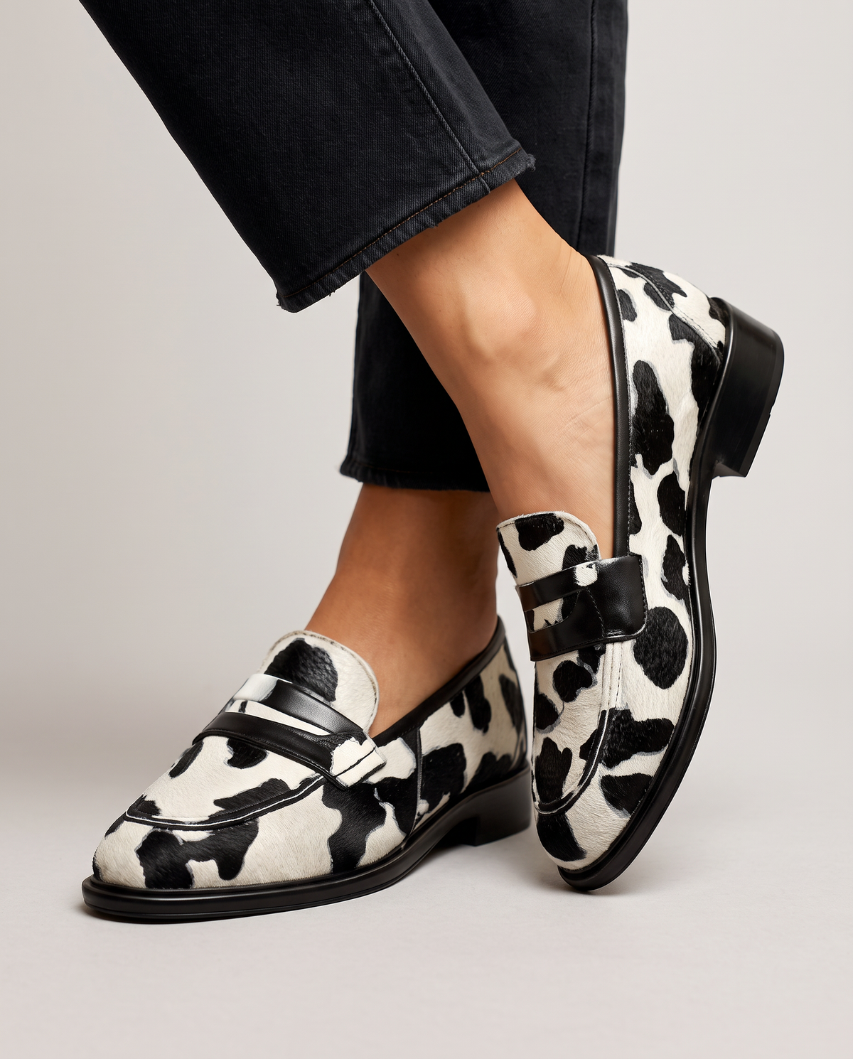 Nives | Mocassino Penny Stampa Mucca