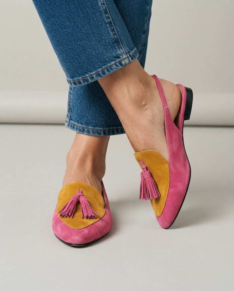 Elettra | Slingback Fucsia e Senape