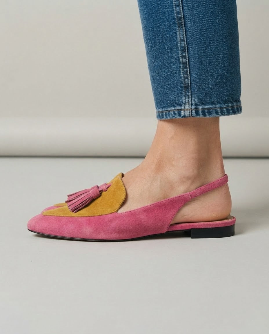 Elettra | Slingback Fucsia e Senape