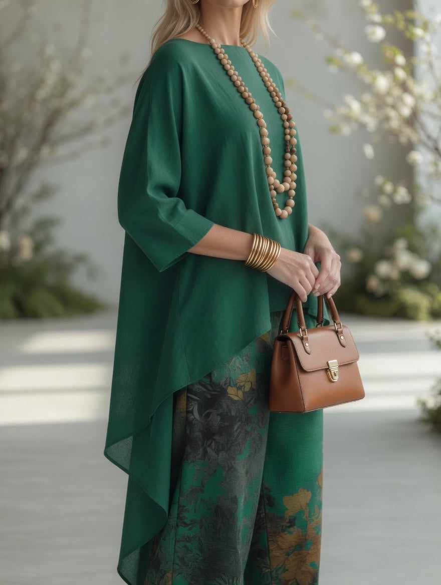 Ilaria | Completo Vintage Stampa Botanica